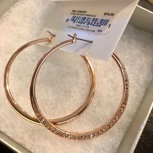 NWT Michael Kors Rose Gold Hoops